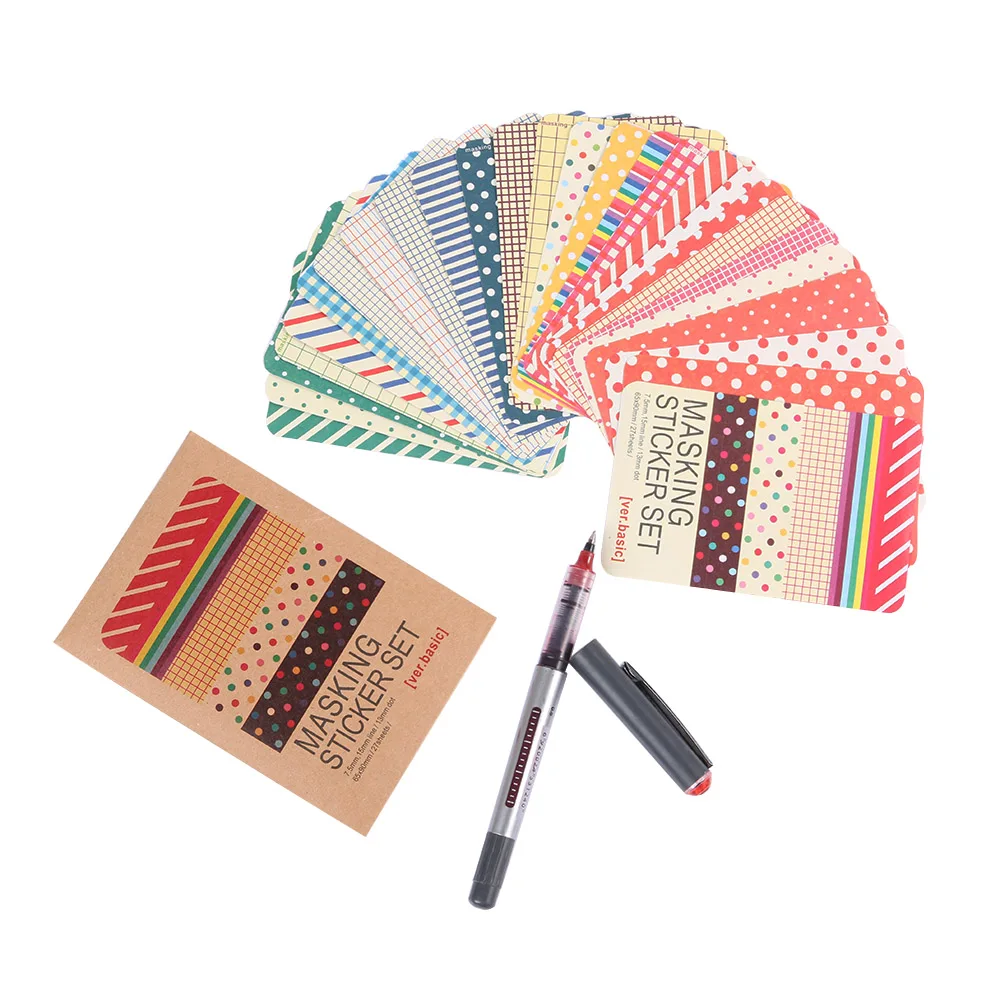 

27Pcs/Set Vintage Fashion Craft Washi Scrapbook Masking Sticky Craft Decorative Hand Making Tape Labelling Paper Notes