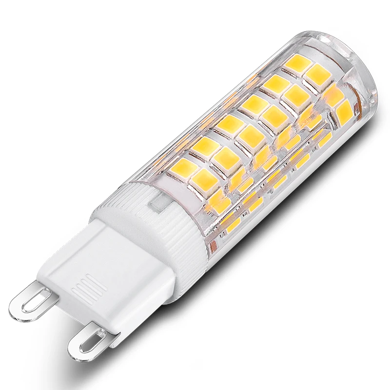 6 piezas G9 bombilla LED 220 V 5 W LED Lampara 230 V 240 V 360 Ángulo de haz 2835 SMD 75LED LED G9 luz del maíz reemplazar 40 W 50 W foco halógeno