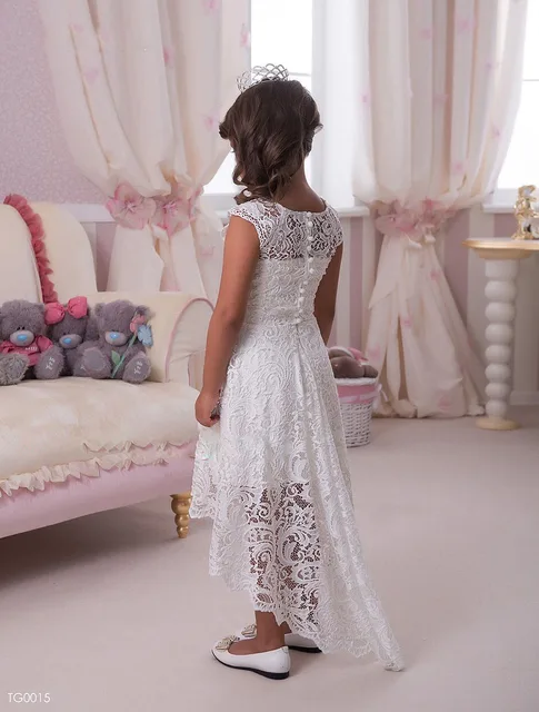Detachable Train Flower Girl Dress