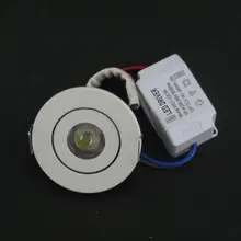 10 шт./лот 1 Вт 3 Вт Мини светодиодный светильник белый круглый точечные потолочные светильники 110 В 220 В светодиодный панельный светильник Встраиваемая алюминиевая лампа теплый белый