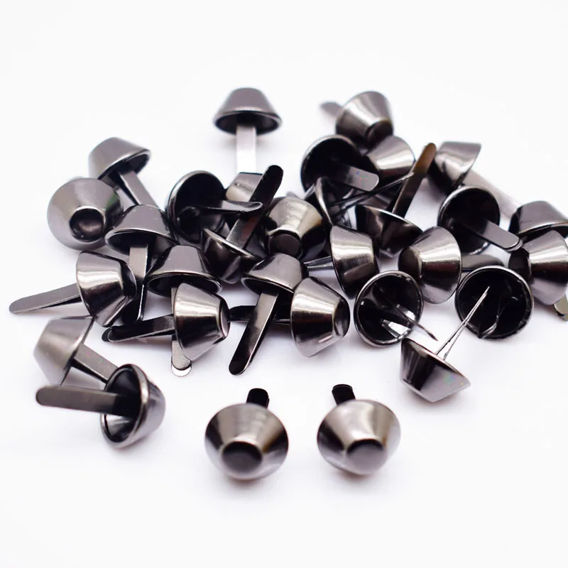 100Pcs-12mm-Matal-Black-Metal-Crafts-Purse-Feet-Rivets-Studs-Pierced-for-Purse-Handbag-Punk-Rock