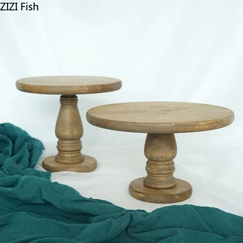 

30cm In Diameter Wooden Cake Stand Wedding Dessert Display Stand Fondant Cake Decorating Tools Photography Props