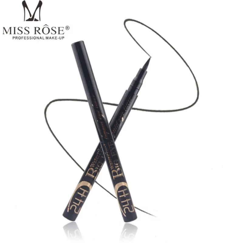 MISS ROSE Waterproof Black Eye Liner Pen Long Lasting Makeup Eyeliner