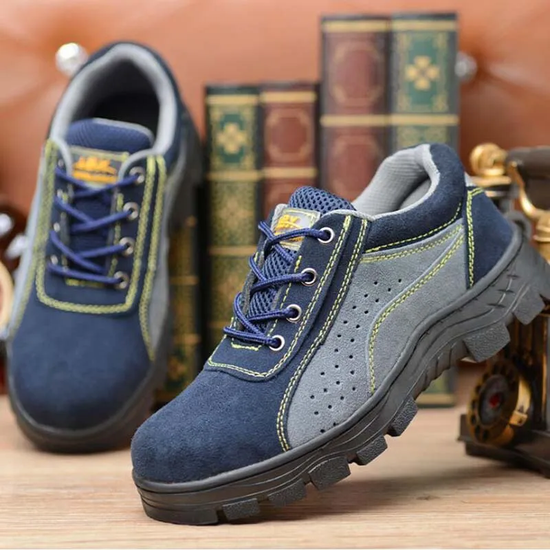 الرجال الأزياء تنفس أحذية أمان أحذية عمل skidproof ل الأحذية العسكرية الصلب أحذية سلامة بفتحة لأصبع القدم antismash البناء الرجال التمهيد