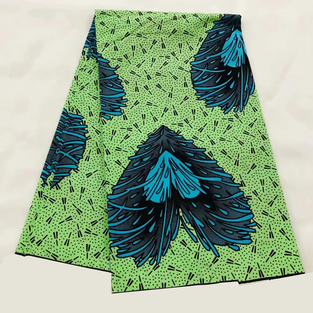 

For sale 2019 african 100 % cotton guaranteed java prints fabrics for dress 6 yards dutch batik wax print fabric!OT-4348