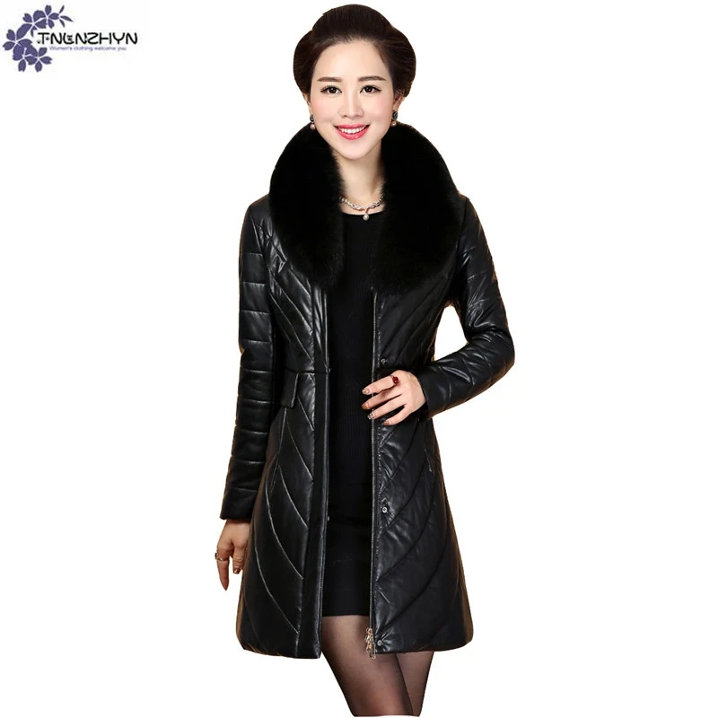 TNLNZHYN font b Women b font clothing high end warm Fake leather font b jacket b