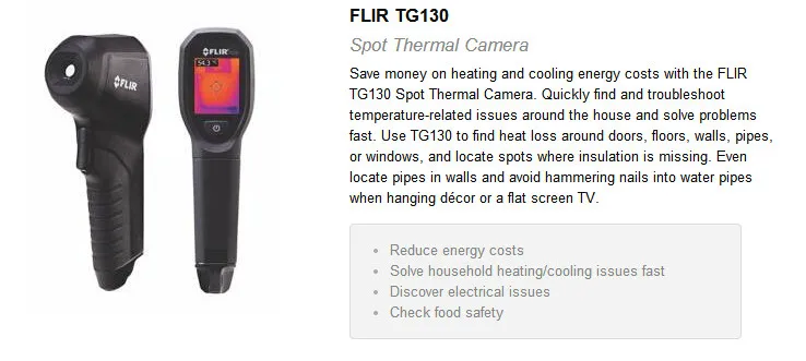 Ручной тепловизор FLIR Сеульский TG130 тепловизор подлинный экономичный тип flir tg130