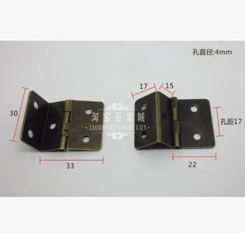 

30Pcs Mini three open hinge antique hinge Bronze hinge Arts and crafts hinge 30X33 with 1mm