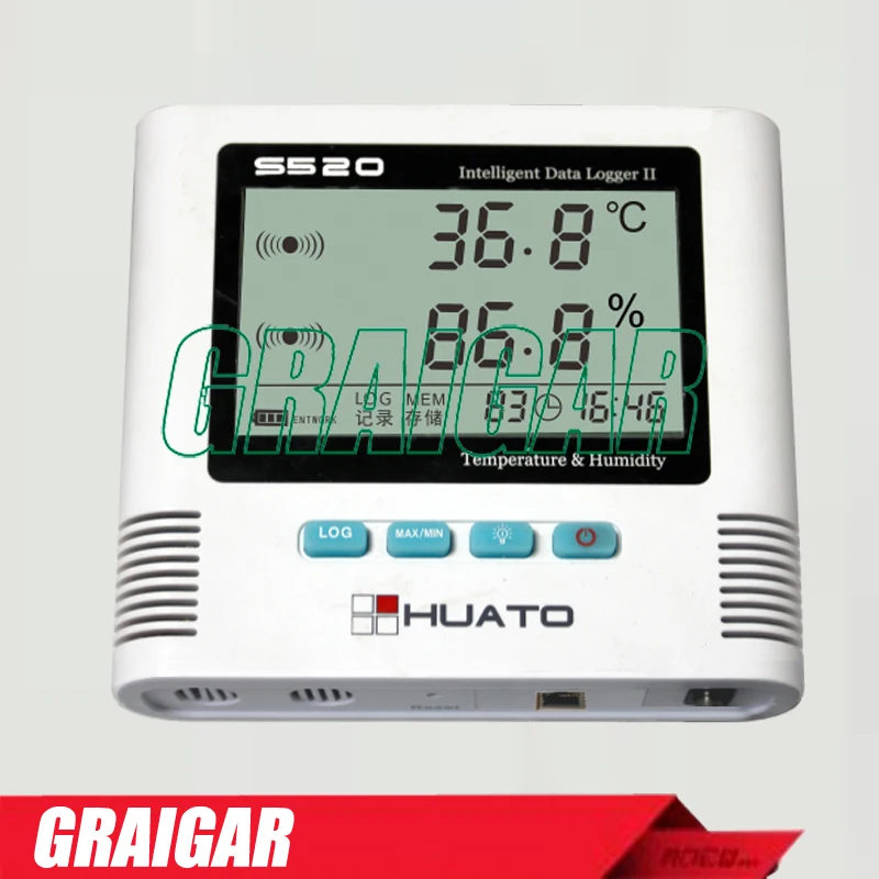 

Huato S520-TH humidity temperature data logger with printing real time function