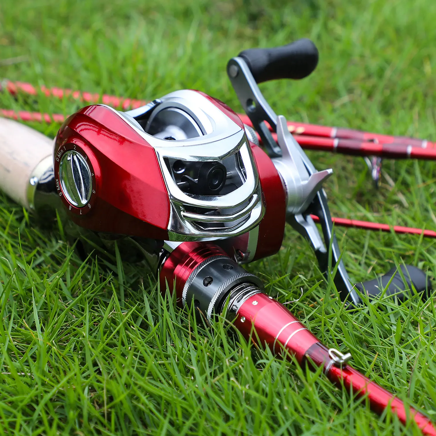 Sougayilang Baitcsting Rod Full Kit 4 Section M Power Carbon Fiber Casting Reel Set 100M Fishing Line Lures Hooks Combo Pesca