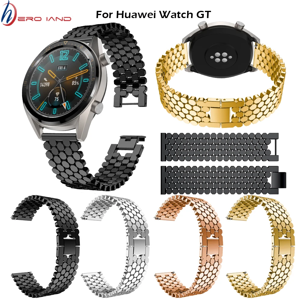 

HeroIand Stainless Steel Strap For Huawei Watch GT Smart Watch wristband band For Samsung Samsung Galaxy Watch (46mm) width 22mm