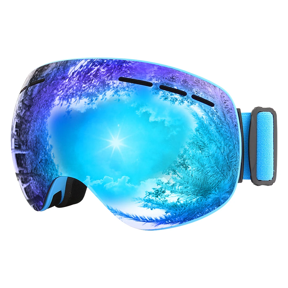 Ski Goggles jiepolly Brand Anti fog spherical big Skiing Mask