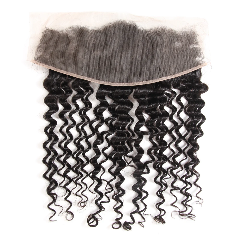 Megalook глубокая волна Кружева Фронтальная бразильская Remy человеческие волосы фронтальная предварительно выщипанные с детскими волосами 10-22 дюйма