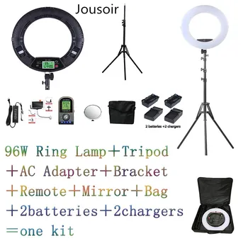 

FE-480II Yidoblo Bi-color Ring Lamp 480 LED Lamp Photography Beauty Old Models Makeup selfie Lighting + stand+bag + battery CD50