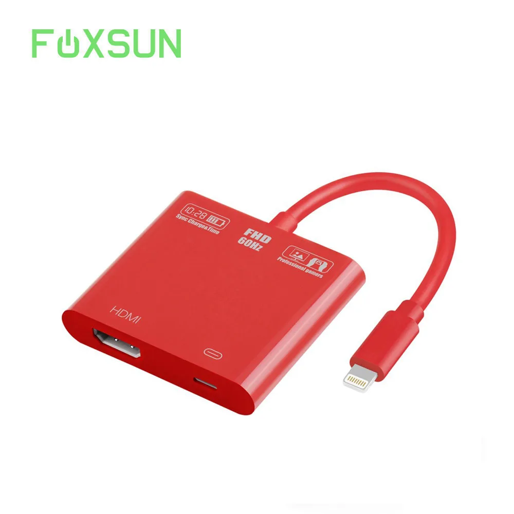 1080 وعاء 8 دبوس البرق إلى hdmi أنثى محول الفيديو ل البرق كابل ، ل البرق الرقمية av محول ل فون