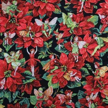 50*140 см(1"* 55") Модная винтажная Рождественская хлопковая одежда ткань с принтом ангела для diy ручной работы ткани