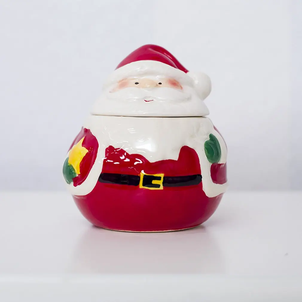 Рождественский керамический приправа банка Рождество кухня декоративная керамика приправа коробка Творческий Санта керамическая банка