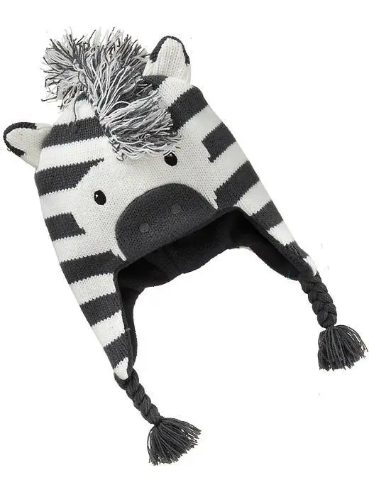 crochet zebra hat