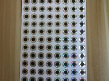 2D Flat Stick-On Fishing Lure Eyes 6mm 7mm 8mm 9mm 10mm Silver Eyes Jigs Dolls Crafts Lure making