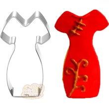 10 шт китайский Cheongsam платье из нержавеющей стали печенья резак форма для бисквитов помадка-украшение для торта высечки штамп украшения для кексов