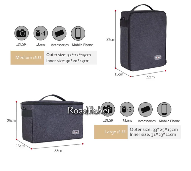 Camera bag partition insert organizer 5