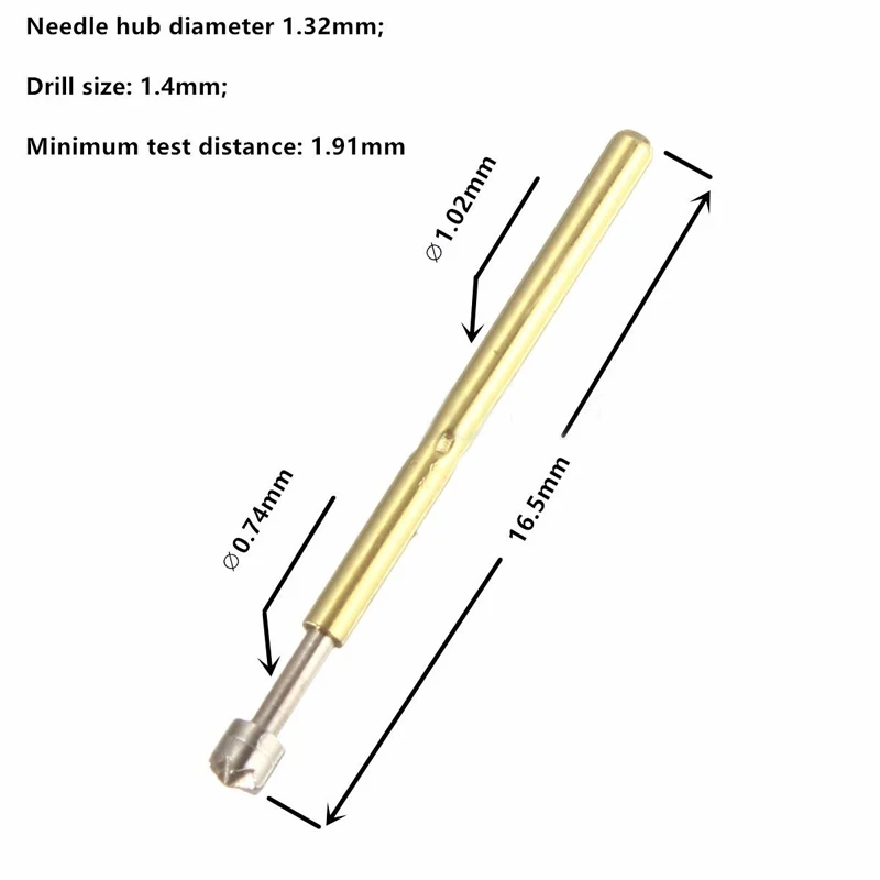 50 шт. P75-LM2 Pogo Pin Dia. 1,02 мм пружинный испытательный набор зондов сосуд инструмент Mayitr