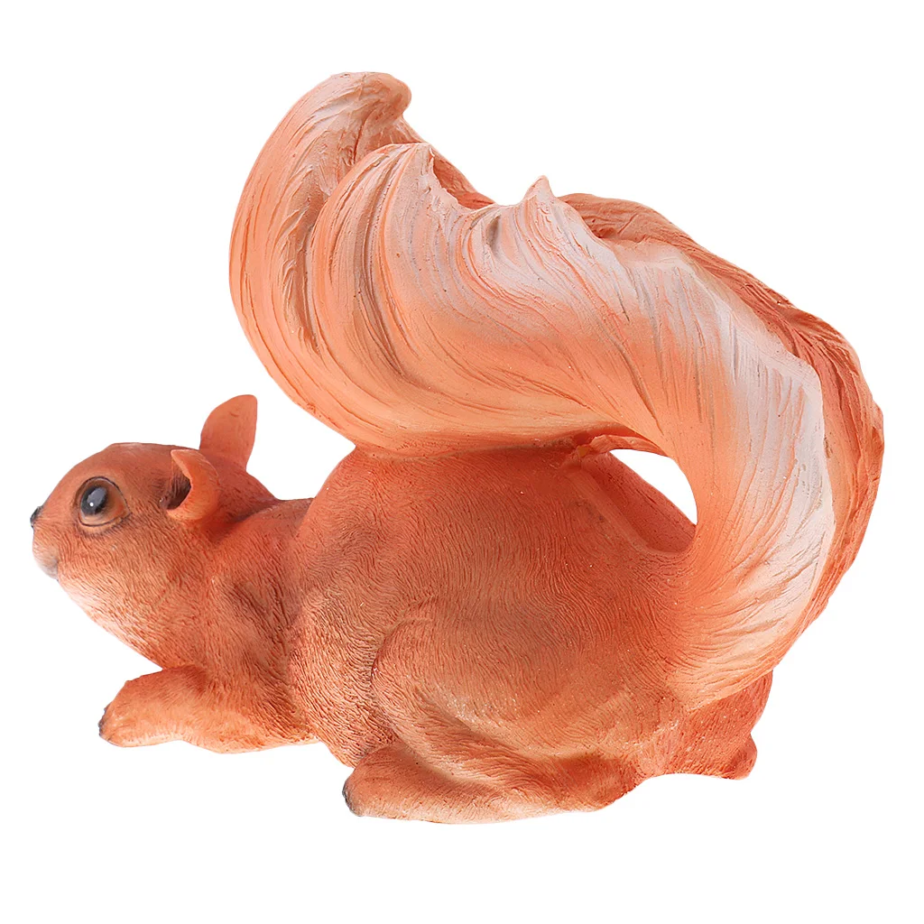 Collectible Realistic Squirrel Model Figure for Home Garden Tree Decorations