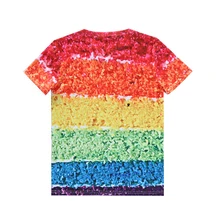 New Summer Designer Funny 3D Rainbow Printed Female T Shirt Women/Men Unisex O-neck Short Sleeve personality T-Shirt Tops tee