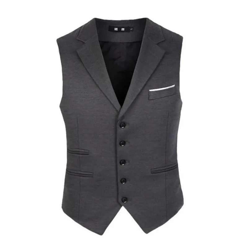 Custom Made Trendy Five Buttons Handmade Vest for Business Ceremony