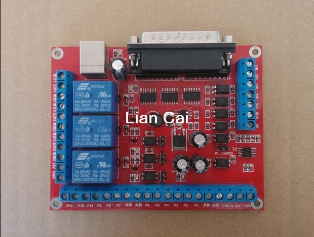 

6 Axis CNC MACH3 Engraving Machine Interface Breakout Board PWM Spindle