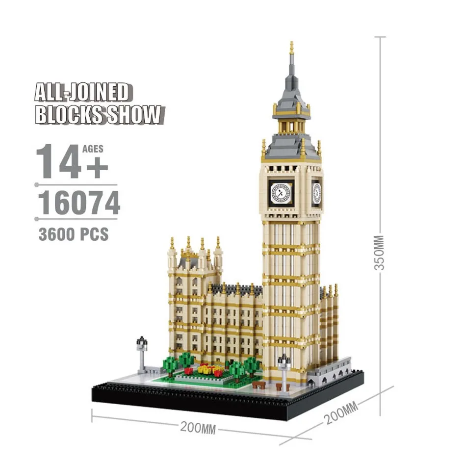 

3600pcs DIY Assemble 3D Big Ben In London Building Sets building blocks Compatible legoed creator Dimonds bricks toys for Kids