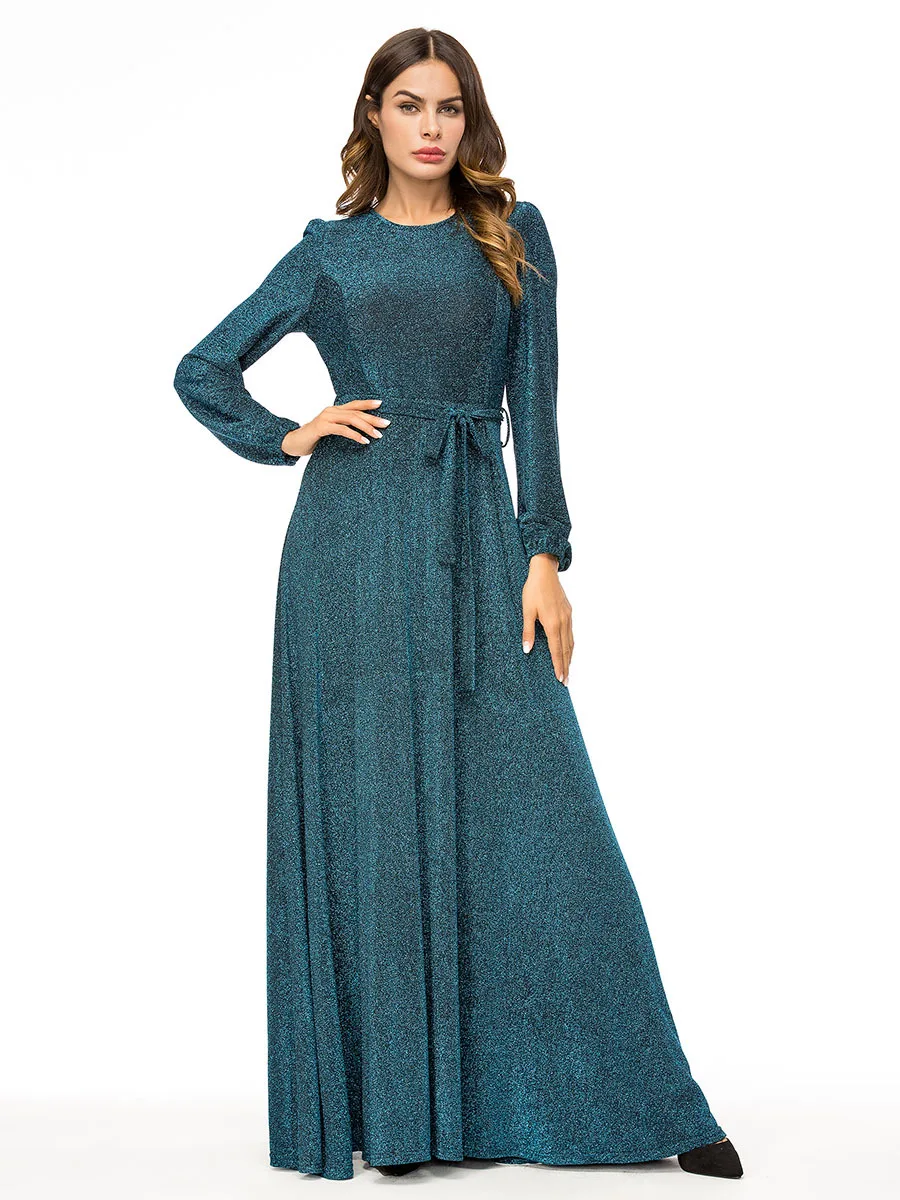 New Elegant Women Dress Middle East Abaya Dubai Kaftan Islamic Muslim ...