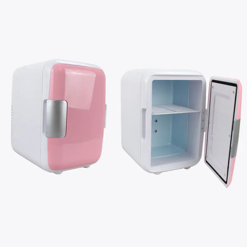 Pink dual use Мини 4л автомобильный домашний двойной маленький холодильник ультра-тихий низкий уровень шума автомобильный холодильник морозильная камера охлаждающая нагревательная коробка холодильник - Название цвета: Pink dual use