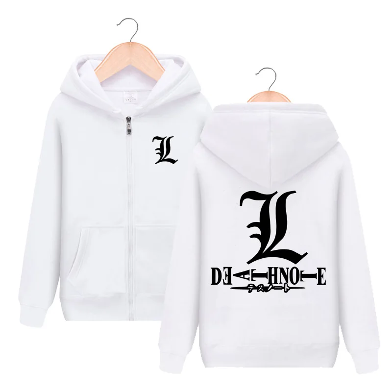 Толстовка с капюшоном на молнии аниме Death Note L Lawliet костюм для косплея мужская и