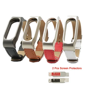 

For Xiaomi Mi Band 2 Leather Strap Wrist Band For Mi band 2 Screwless Bracelet for Miband 2 For mi 2 wristband Smart Accessory
