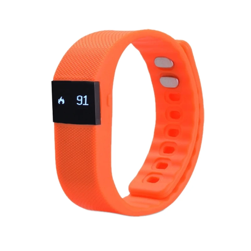 DAZL TW64, смарт-браслет, фитнес-браслет, Bluetooth, браслет, шагомер, пульт дистанционного управления для телефона Android 1704 - Цвет: Orange