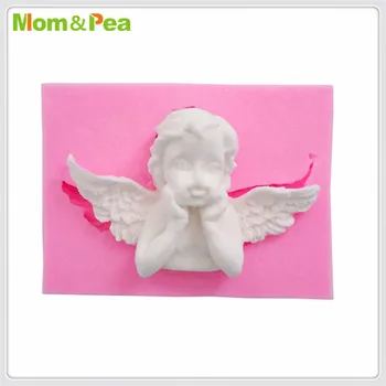 

Mom&Pea MPA1997 Angel Silicone Mold Cake Decoration Fondant Cake 3D Mold Food Grade