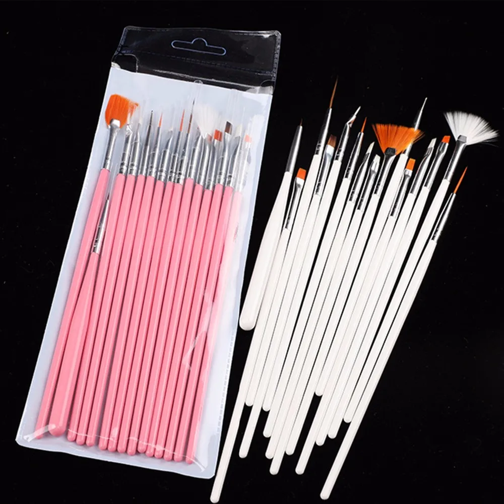 

15pcs Nail Art Brush Professional UV Gel Acrylic Nail Brush Set Dotting Painting Drawing Pen Manicure Nail Tips Tools