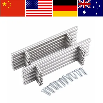 

20Pcs Modern Furniture Handles Kitchen Cabinet T Pulls Handles knobs Stainless Steel Handles For Furniture