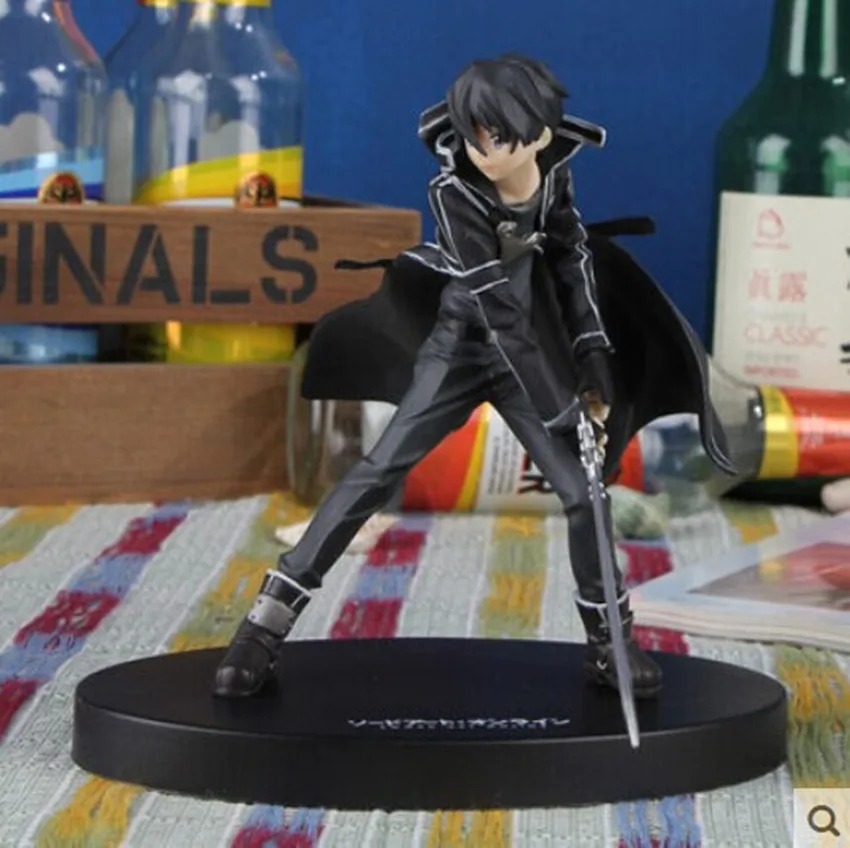 16cm Anime Sword Art Online S.A.O Kirito PVC Action Figure Model Toy