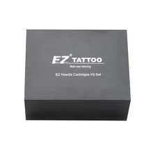 100 шт. EZ Tattoo Suply EZ картриджи набор игл для татуировки с 4 черными одноразовыми трубками/Плунжерные стержни комплекты для татуировки