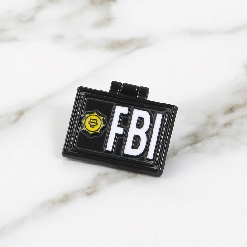 X-file FBI Mulder ID Card Pin Брошь откидная крышка Mulder кошелек эмаль Pin значок булавки на лацканы Мультяшные Броши Simp sons ювелирные изделия