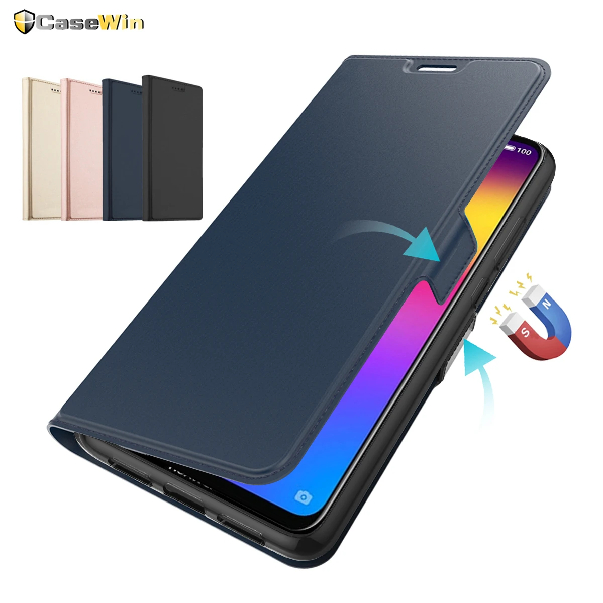 

Phone Case For Meizu Note 9 PU Leather Flip Stand Wallet Case For Meizu Note9 Full Body Pocket Cover with Card Holders Coque