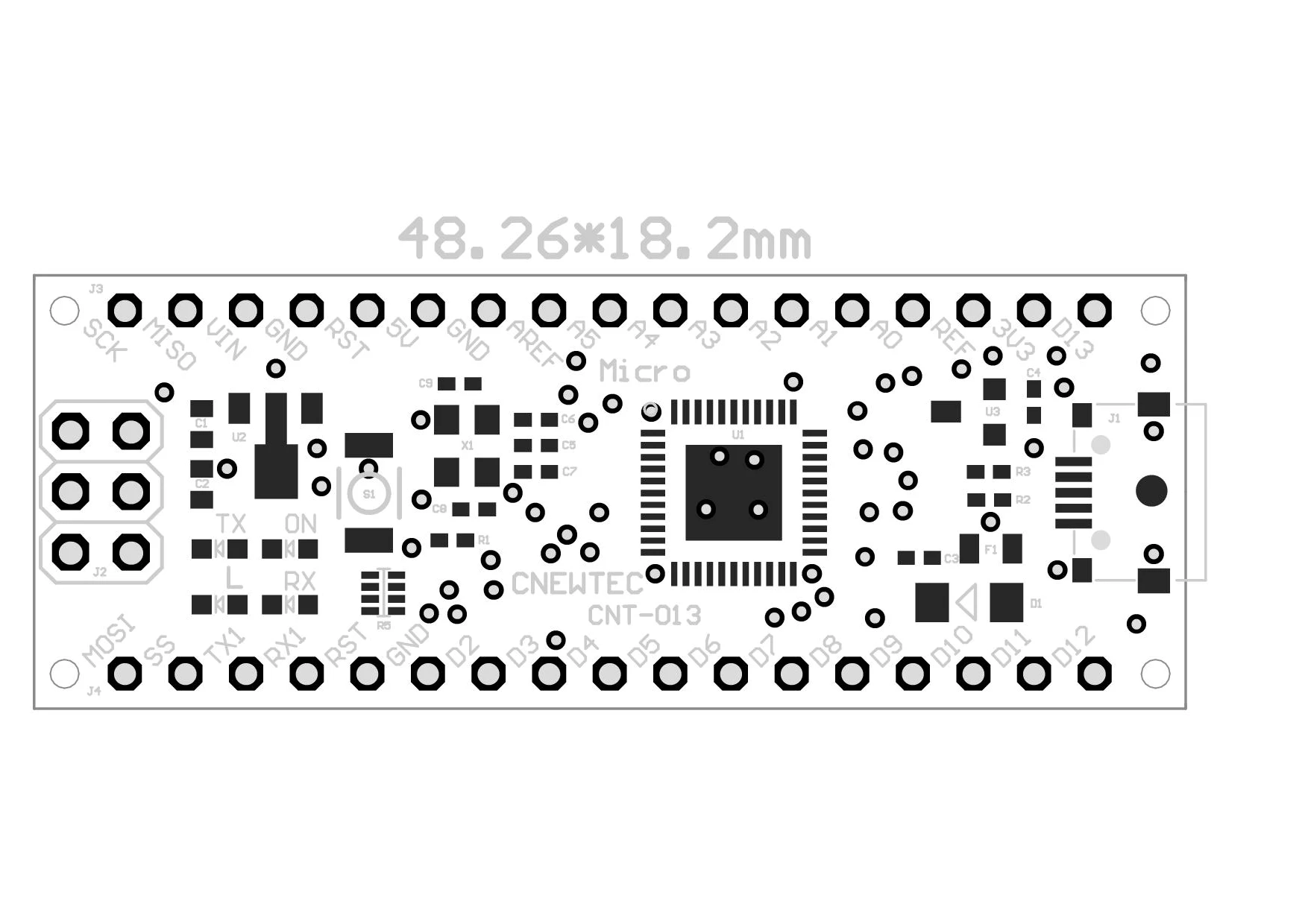 1 шт. Micro ATmega32U4(5 В, 16 МГц) Совместимость с Pro Micro и Leonardo Модель: CNT-013