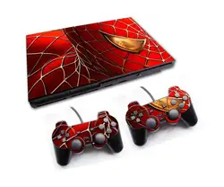 Человек-паук защитные наклейки для PS2 игровой консоли + 2 шт. контроллер Controle наклейки стикеры на кожу для sony Playstation 2
