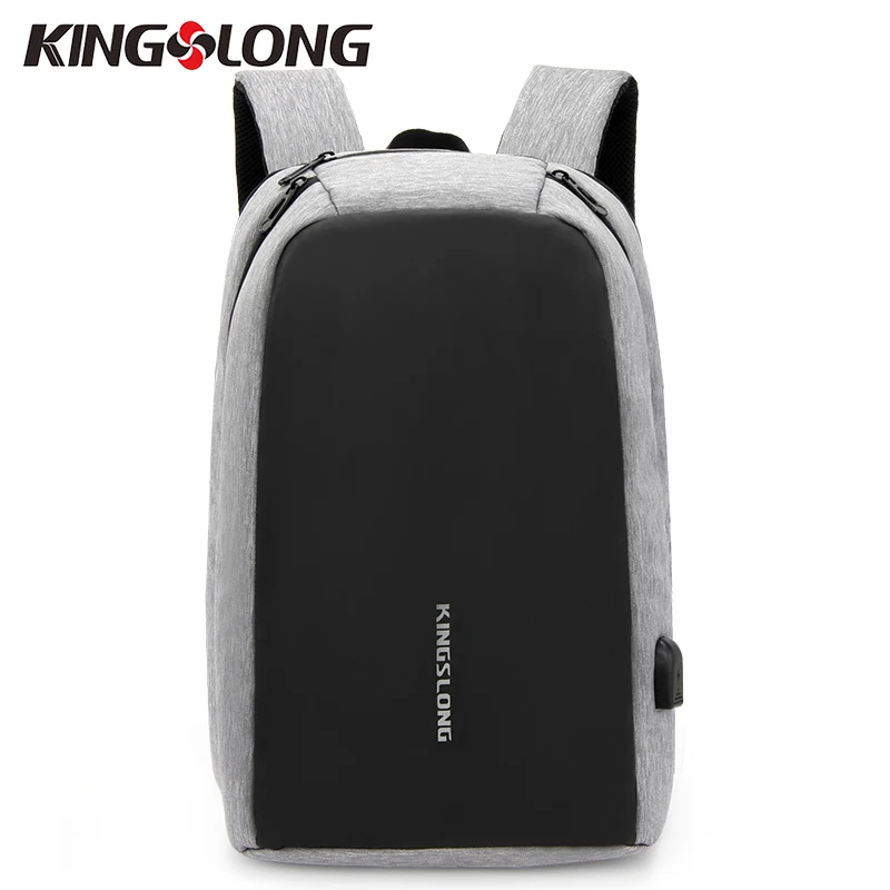 

KINGSLONG Trend USB Recharging Men Backpack Casual Design Men Business Fashion Message Backpack Travel Mochilas KLB180623-5