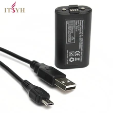 Аккумуляторная батарея для гймпада XBox One. Цвет черный. Для самостоятельной установки. Зарядный кабель 1шт+ аккумуляторная батарея 1шт