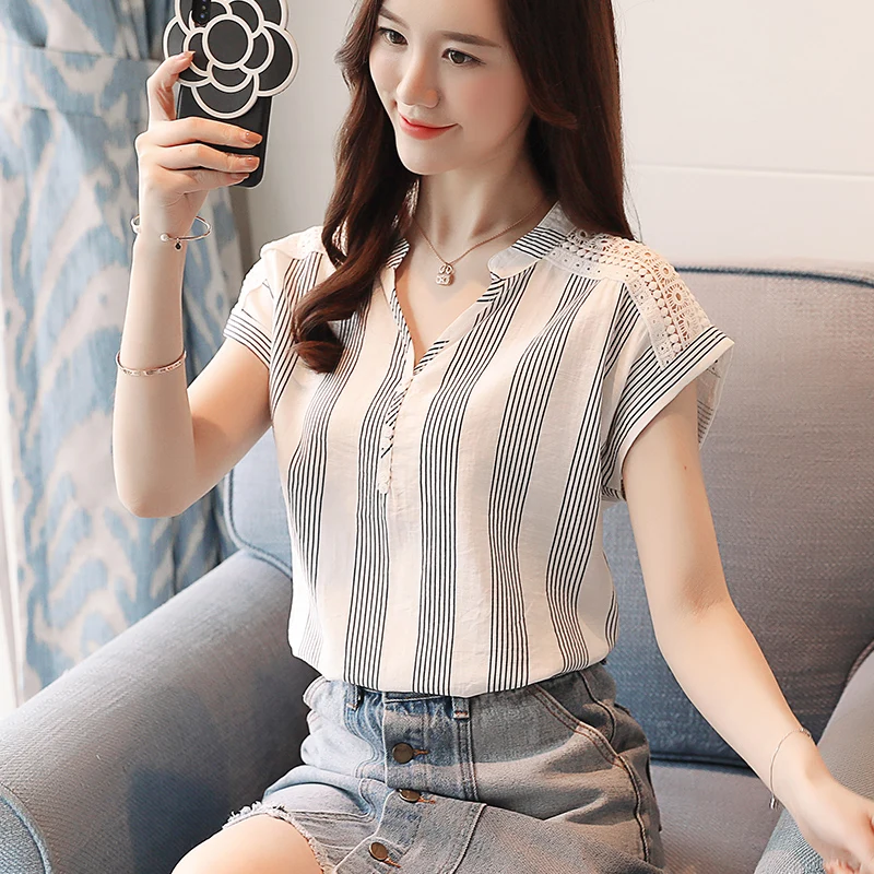 blusas manga corta 2019