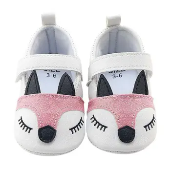 

2017 Cute Fox Baby Girl Shoes Shallow Princess Shoe Indoor Toddler Shoes for Girls Baby Girl First Walker Hot Sale Y6 Q1