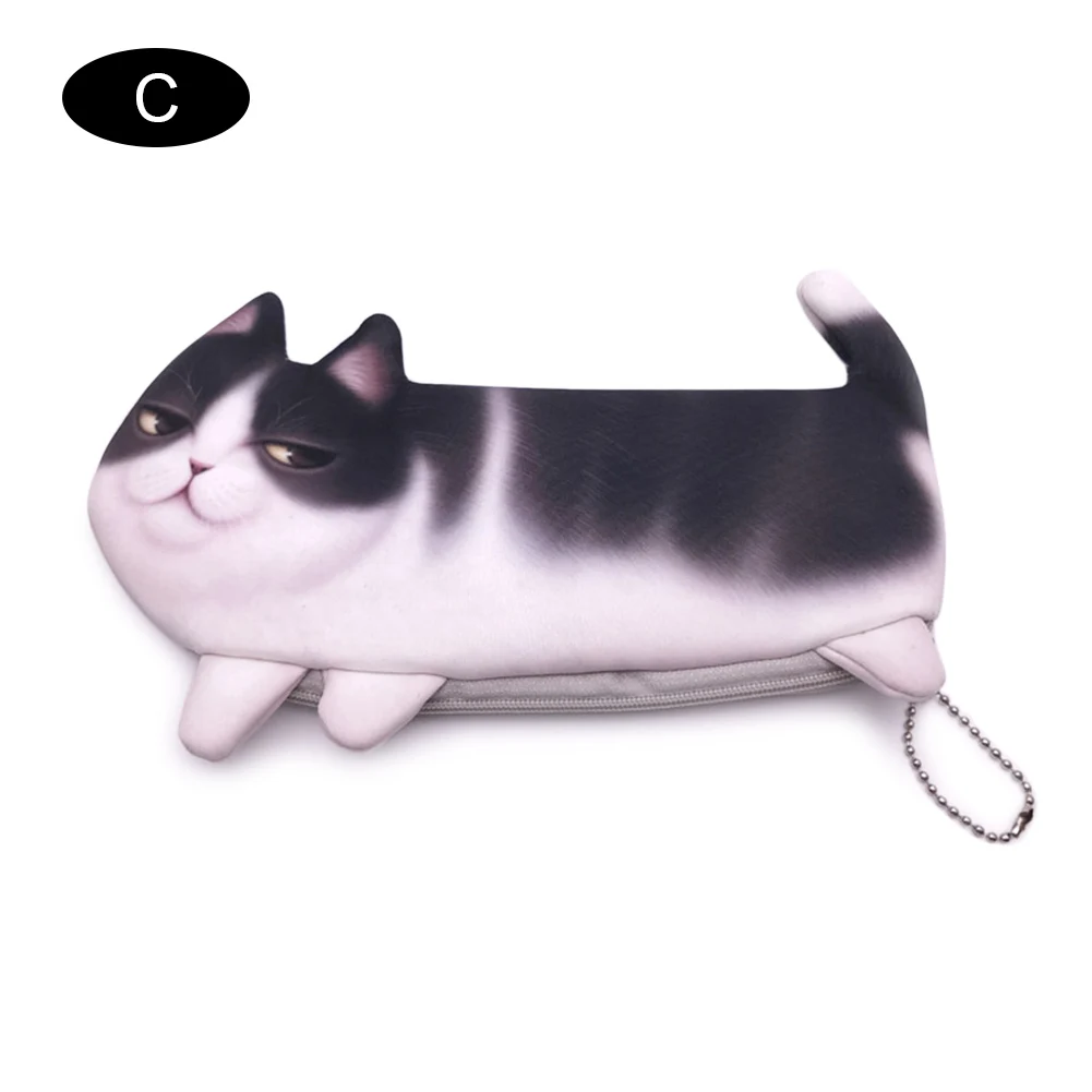 Модная мини-косметичка, милая косметичка с имитацией мультяшного кота, креативная Студенческая косметичка, популярная косметичка Trousse De Toilette - Цвет: Color C
